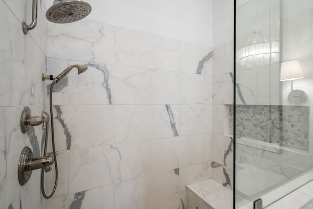 15 Lakes Dr, Midland, TX 79705 - bathroom featuring a marble finish shower
