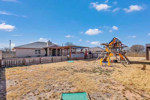 view of jungle gym