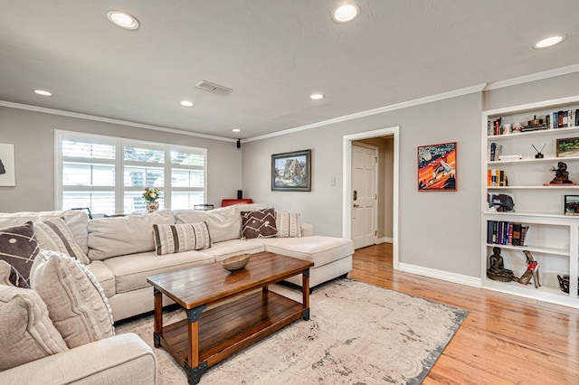 2607 N N St, Midland, TX 79705 - living area with recessed lighting and ornamental molding