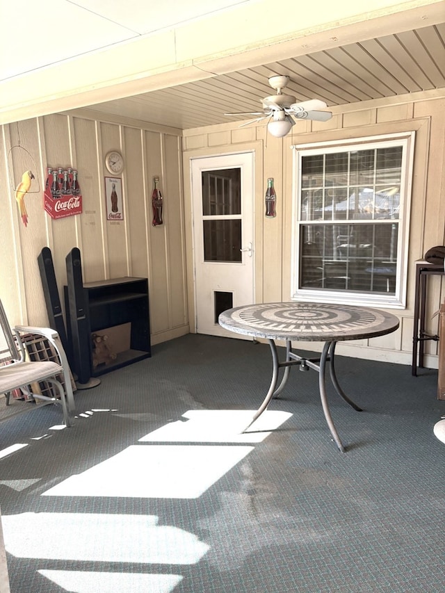 view of patio / terrace with ceiling fan