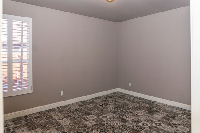 view of tiled spare room