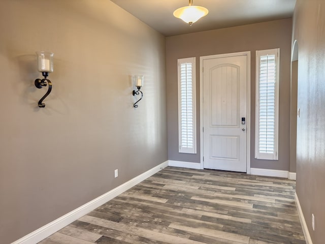 entryway featuring dark hardwood / wood-style flooring