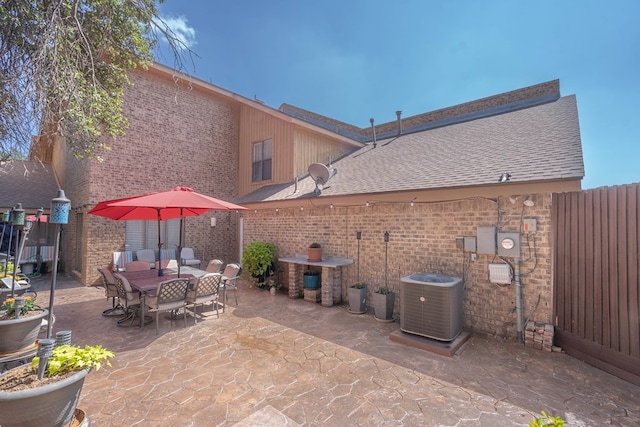 view of patio / terrace featuring central AC