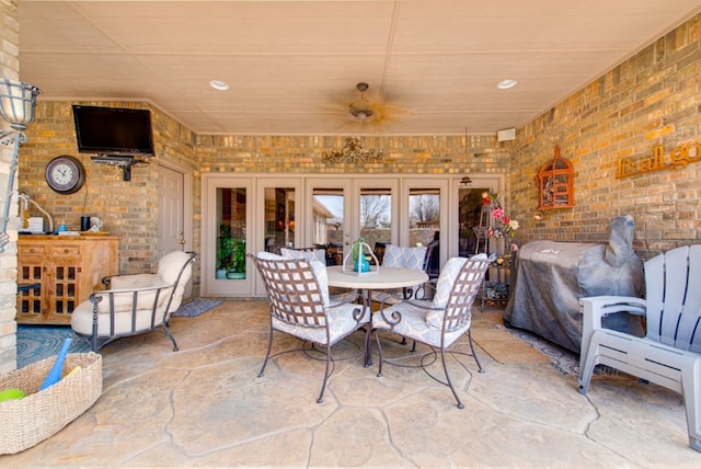 view of patio with outdoor dining space