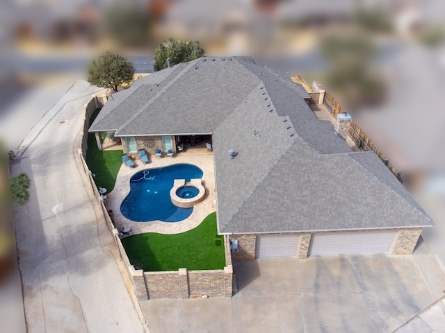 4609 Woodbar Ct, Midland, TX 79707 - view of subject property with a pool