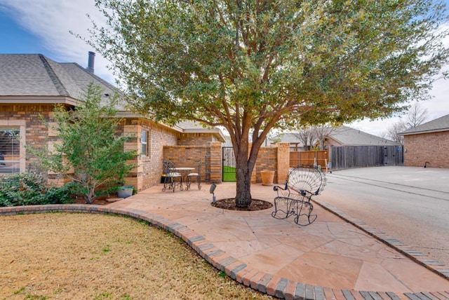 view of patio with fence