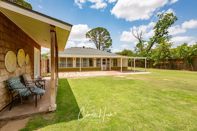 1700 Holloway Ave, Midland, TX 79701 - fenced backyard with a patio