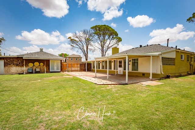 1700 Holloway Ave, Midland, TX 79701 - rear view of house with a patio and a chimney