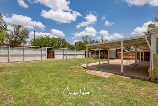 1700 Holloway Ave, Midland, TX 79701 - fenced backyard with a patio area