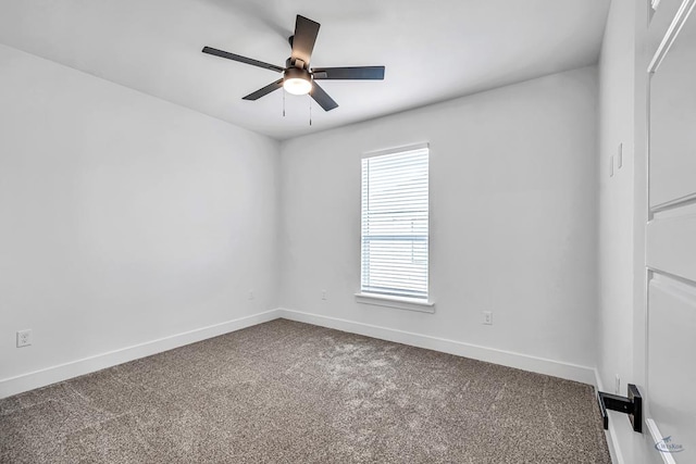 2200 S County Rd 1059, Midland, TX 79706 - unfurnished room featuring dark colored carpet, ceiling fan, and baseboards