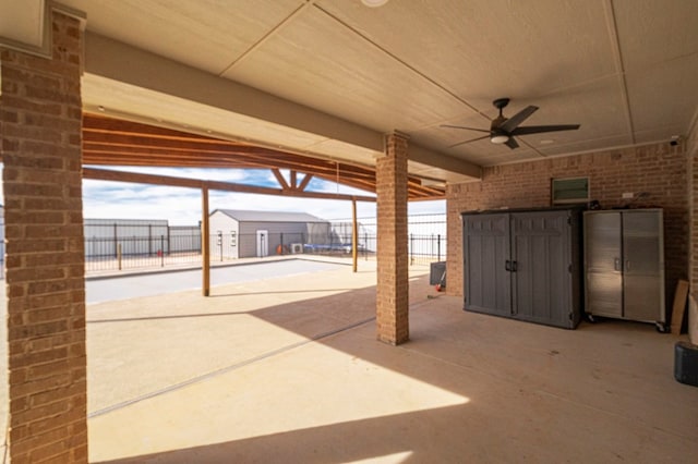 view of patio / terrace with ceiling fan