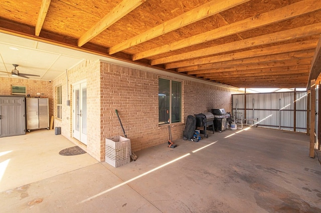 view of patio / terrace with ceiling fan