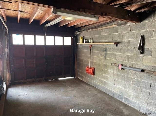 1804 Somerset Ave, Windber, PA 15963 - garage featuring concrete block wall