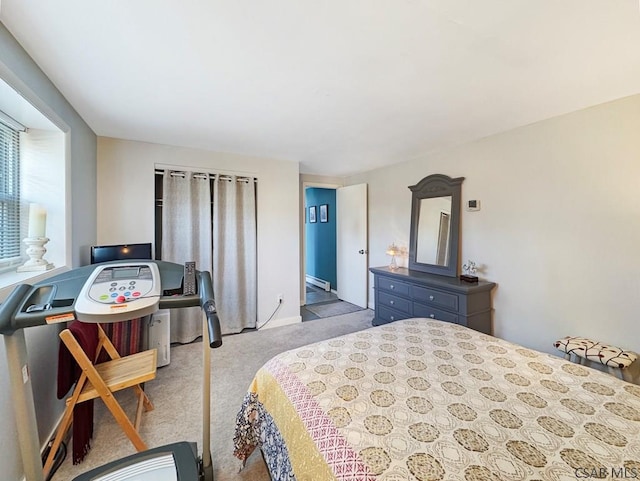 bedroom featuring carpet flooring