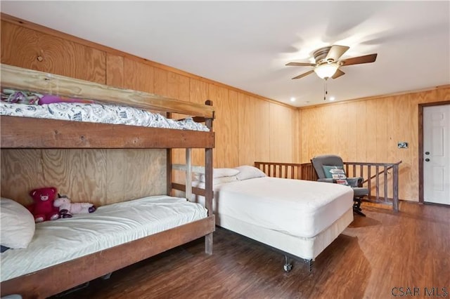 1036 Causeway Dr, Friedens, PA 15541 - bedroom with wood finished floors and wood walls