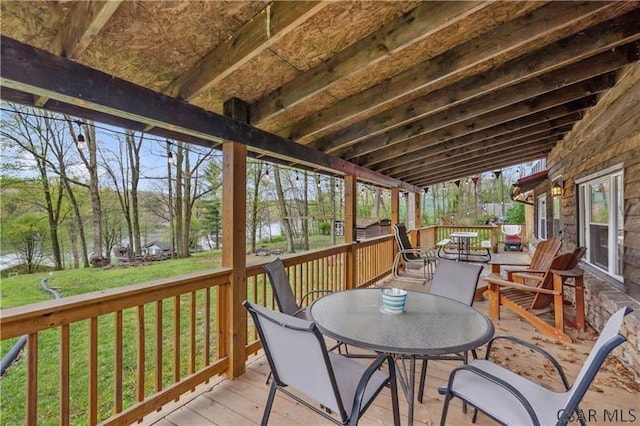1036 Causeway Dr, Friedens, PA 15541 - sunroom / solarium featuring outdoor dining space