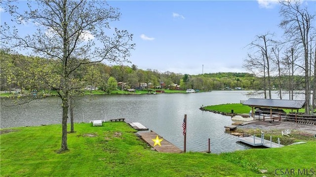 1036 Causeway Dr, Friedens, PA 15541 - water view featuring a dock