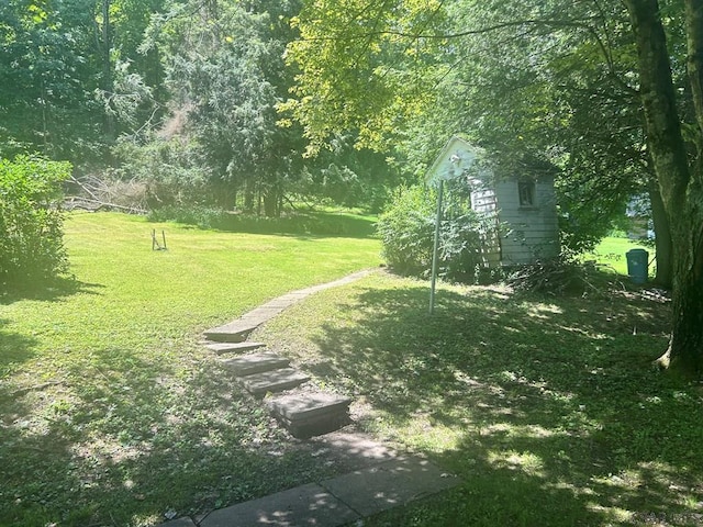 128 15th St, New Florence, PA 15944 - view of green lawn with a shed