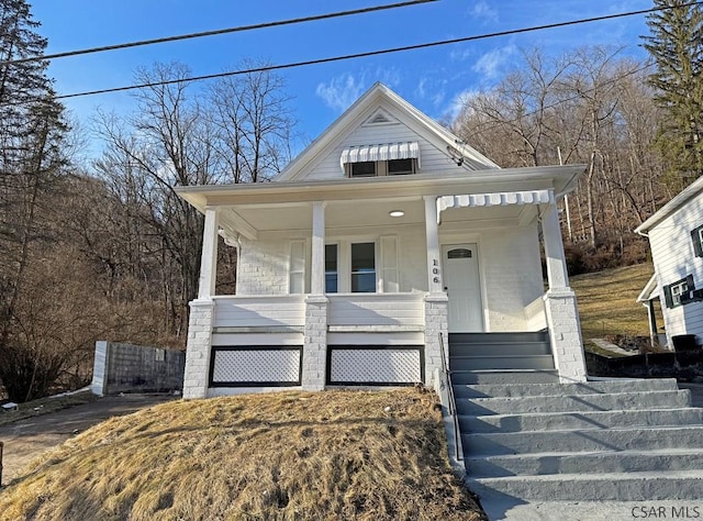 view of front of house with a porch