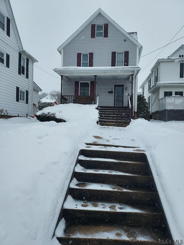 view of front of property with a porch