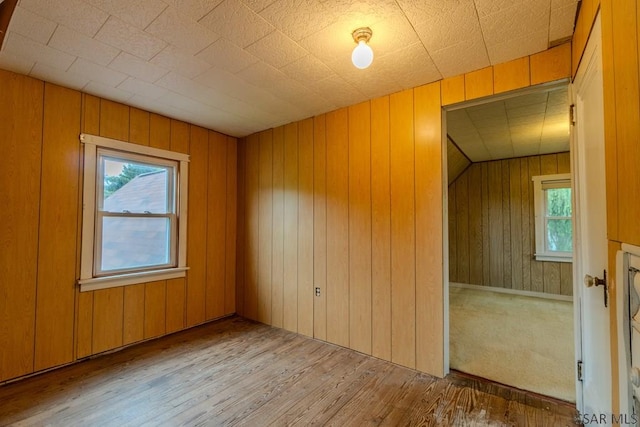 1750 Scalp Ave, Johnstown, PA 15904 - spare room with hardwood / wood-style floors and wooden walls