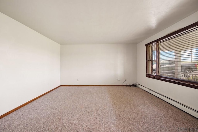 258 Samuels Rd, Somerset, PA 15501 - unfurnished room with a baseboard heating unit and light carpet