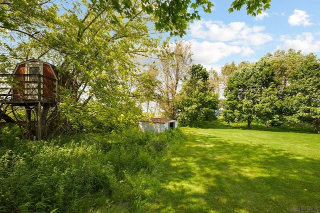 258 Samuels Rd, Somerset, PA 15501 - view of grassy yard featuring a barn, a storage shed, and view of scattered trees