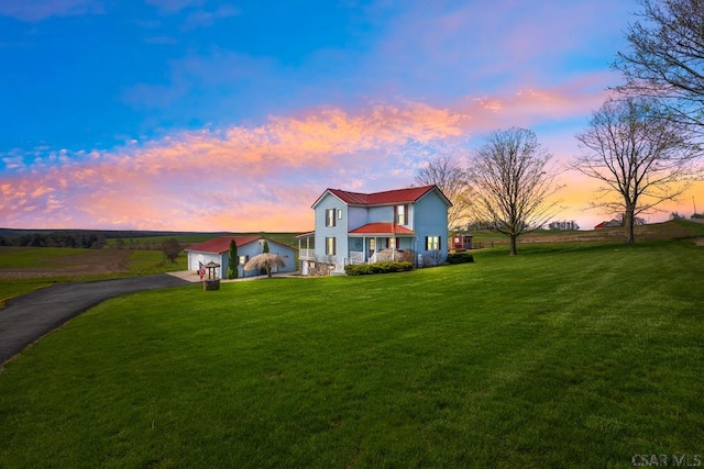1139 Chickentown Rd, Somerset, PA 15501 - view of front facade with driveway, an outbuilding, and a front yard