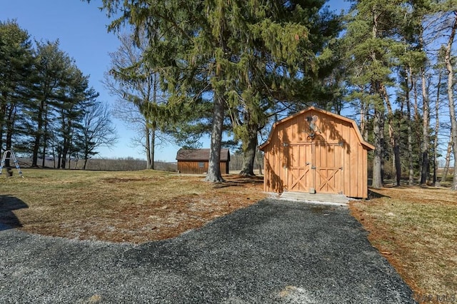 view of shed