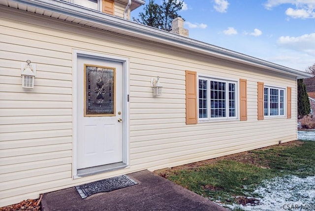 view of doorway to property