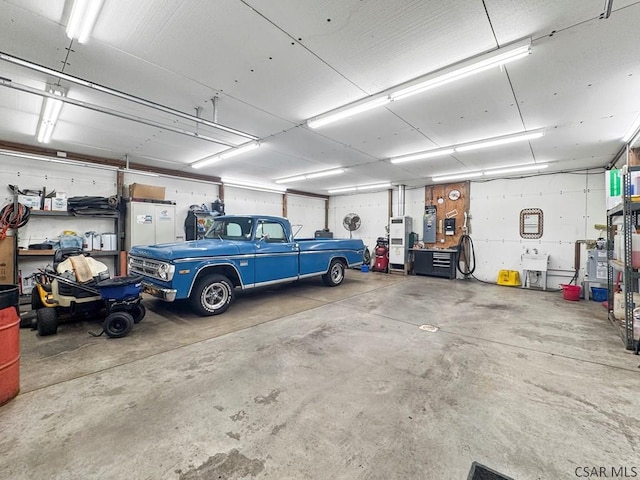 garage featuring sink