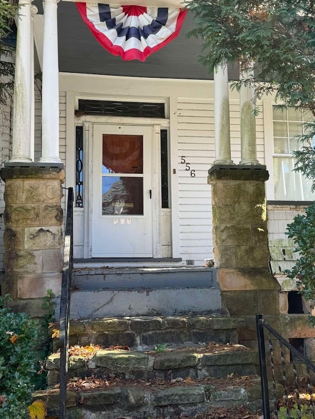 view of doorway to property