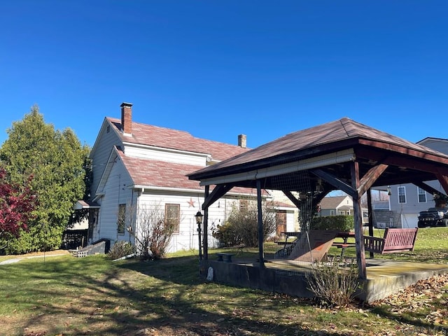 exterior space with a gazebo