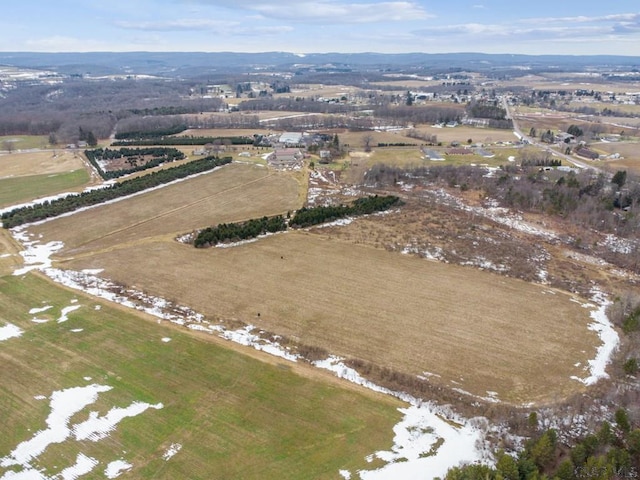 aerial view with a rural view