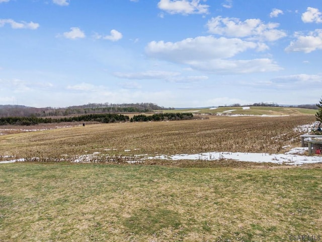 view of yard featuring a rural view