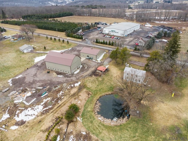 bird's eye view with a rural view