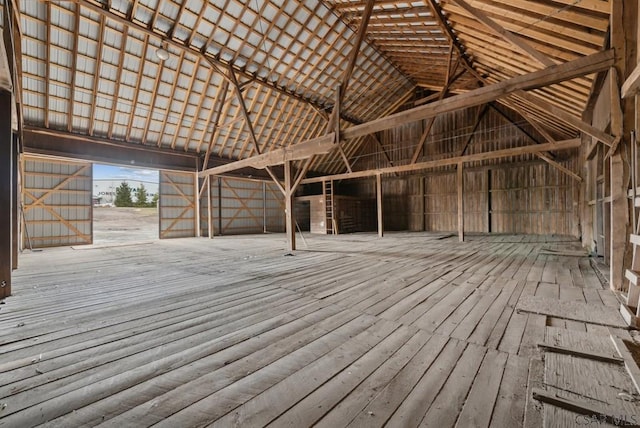 misc room featuring high vaulted ceiling