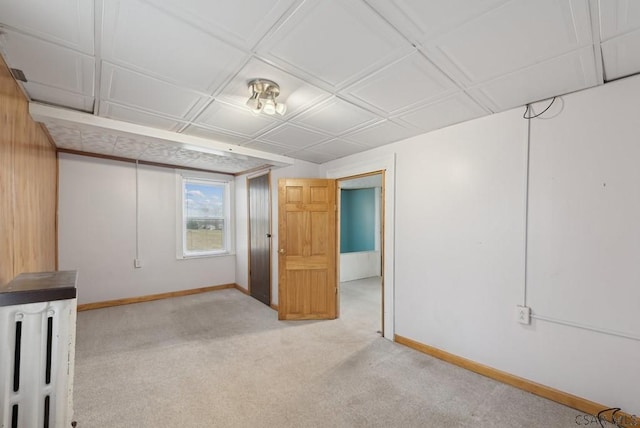 basement featuring carpet floors