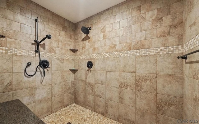 full bathroom with tiled shower