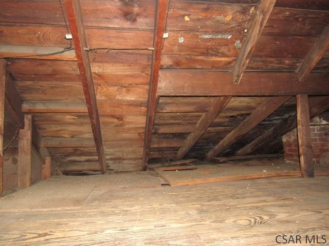 view of attic