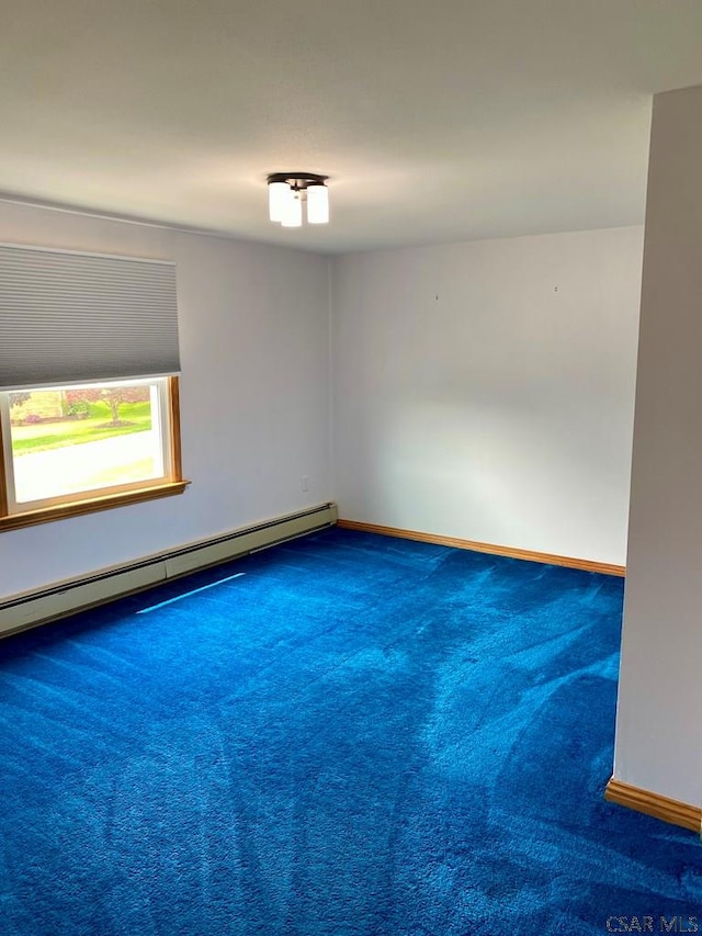 104 Erin Rd, Johnstown, PA 15905 - empty room with carpet, a baseboard heating unit, and baseboards