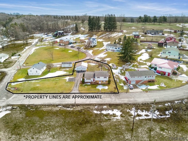 birds eye view of property featuring a residential view