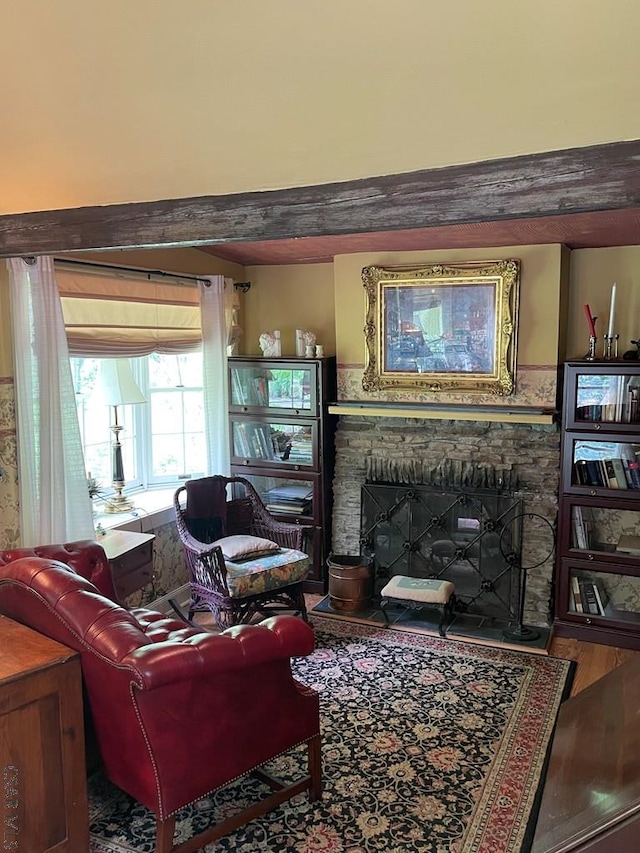 230 Trading Post Rd, Stoystown, PA 15563 - living room with a stone fireplace