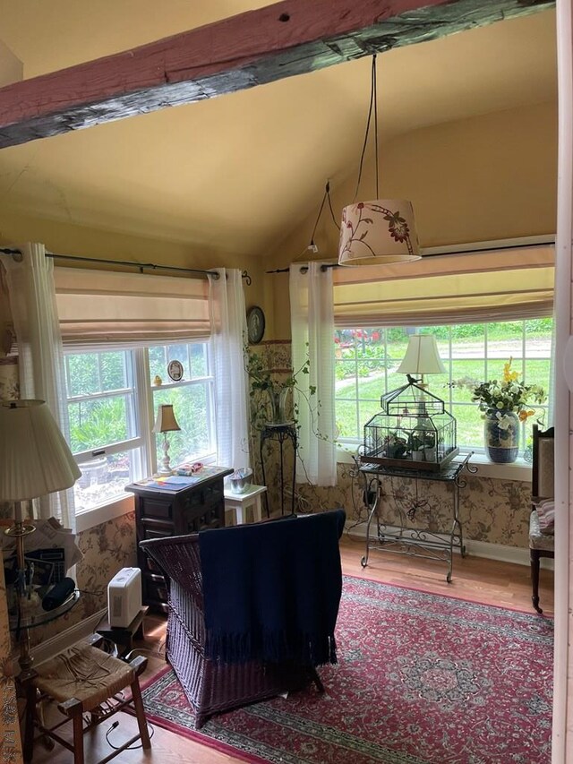 230 Trading Post Rd, Stoystown, PA 15563 - sitting room with wood finished floors and lofted ceiling