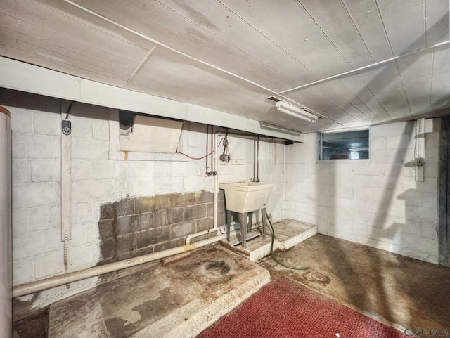 751 Pike Rd, Johnstown, PA 15909 - unfinished basement featuring a sink