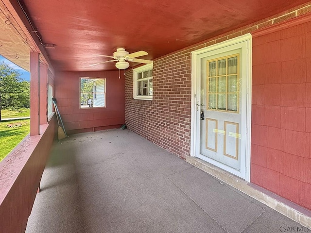 751 Pike Rd, Johnstown, PA 15909 - unfurnished sunroom with a ceiling fan