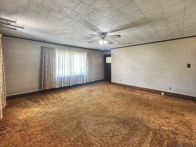 751 Pike Rd, Johnstown, PA 15909 - carpeted empty room with a ceiling fan and baseboards