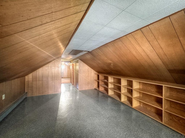 751 Pike Rd, Johnstown, PA 15909 - additional living space with wood walls and lofted ceiling