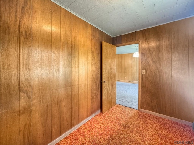 751 Pike Rd, Johnstown, PA 15909 - carpeted spare room featuring wooden walls