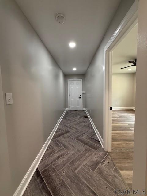 2200 Dundee Ln, Johnstown, PA 15905 - hallway featuring baseboards and recessed lighting